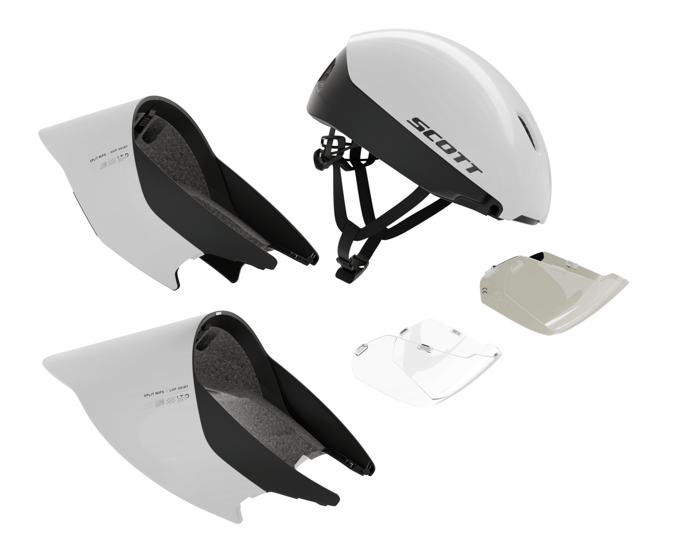 Scott Split TT Helmet exploded view