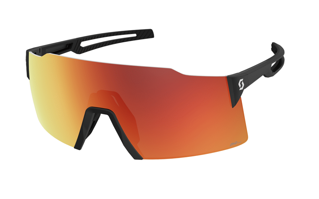 Scott Stride sunglasses black frame red lens