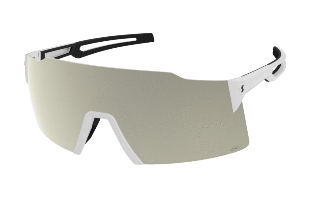 Scott Stride sunglasses white frame gold lens
