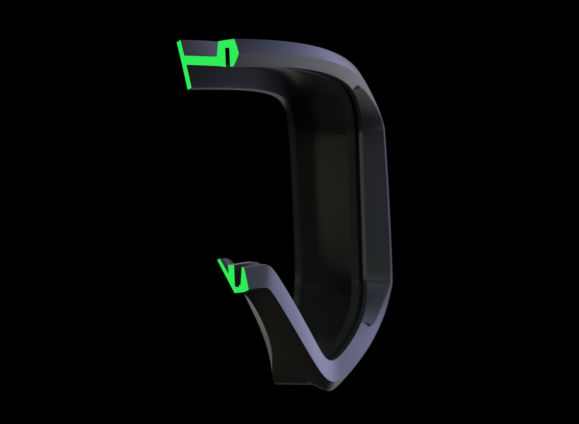 Scott Jr Winter Goggles Cross Section Vertical